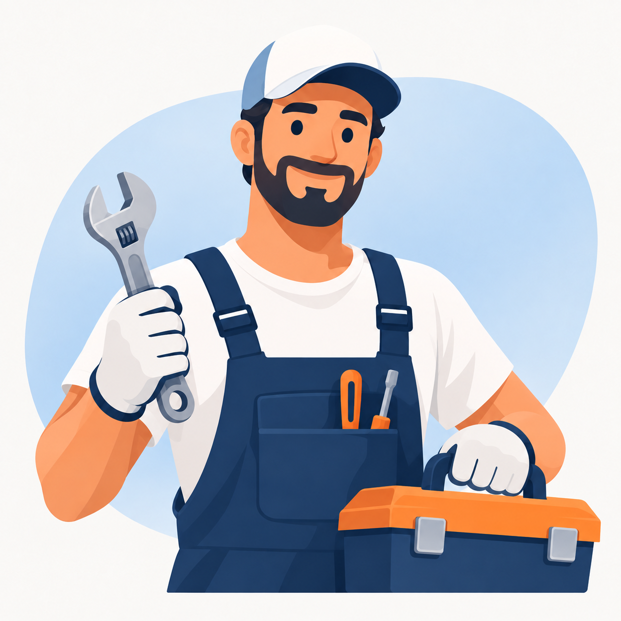 Ilustração de profissional de manutenção